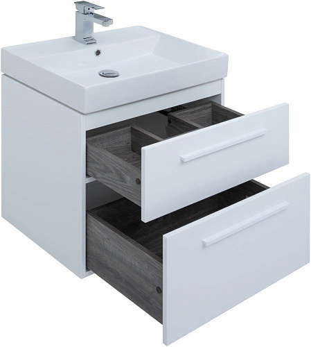 Тумба под раковину Aquanet Nova 60 белый (2 ящика) 00242279 Тумба под раковину Aquanet Nova 60 белый (2 ящика) 00242279