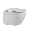 Унитаз подвесной ABBER Bequem AC1100MW белый матовый, безободковый с крышкой микролифт Унитаз подвесной ABBER Bequem AC1100MW белый матовый, безободковый с крышкой микролифт