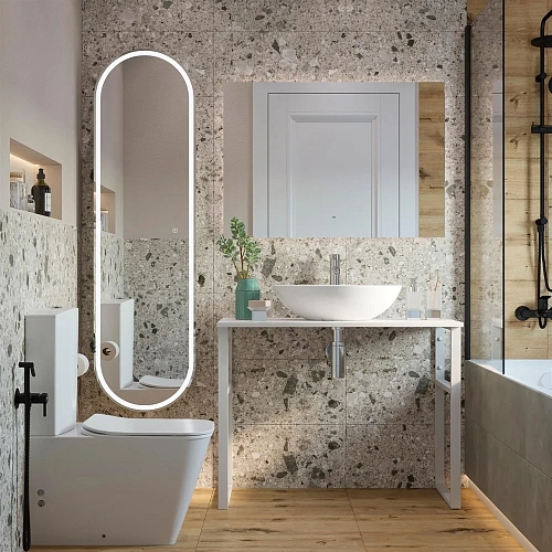 Комплект мебели DIWO Элиста 100 белый мрамор, с раковиной Moduo 55 Leaf 555465 Комплект мебели DIWO Элиста 100 белый мрамор, с раковиной Moduo 55 Leaf 555465