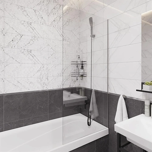 Шторка на ванну DIWO Ростов 4GW010 неподвижная, 80x150 507479 Шторка на ванну DIWO Ростов 4GW010 неподвижная, 80x150 507479