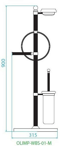 Стойка аксессуаров CEZARES OLIMP-WBS бронза-металл OLIMP-WBS-02-M Стойка аксессуаров CEZARES OLIMP-WBS бронза-металл OLIMP-WBS-02-M