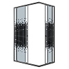 Картинка анонса товара «душевой уголок niagara eco ng-1012-14qblack (120x80x190) прямоугольник, раздвиж, профиль черный, стекло мозаика (4мм)»