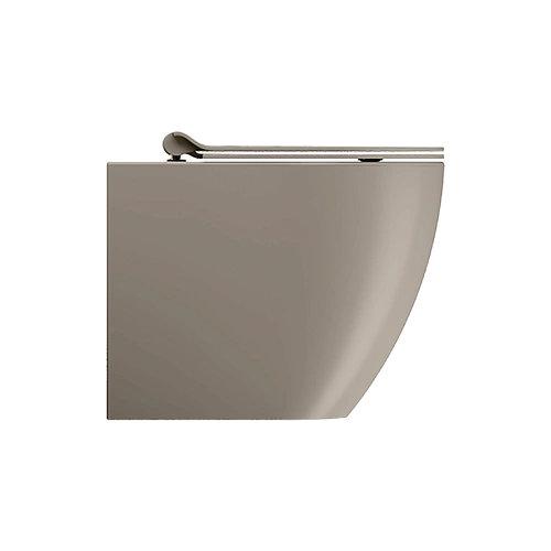 Унитаз приставной GSI PURA безободковый Swirlflush серый беж матовый (881005) без сиденья Унитаз приставной GSI PURA безободковый Swirlflush серый беж матовый (881005) без сиденья