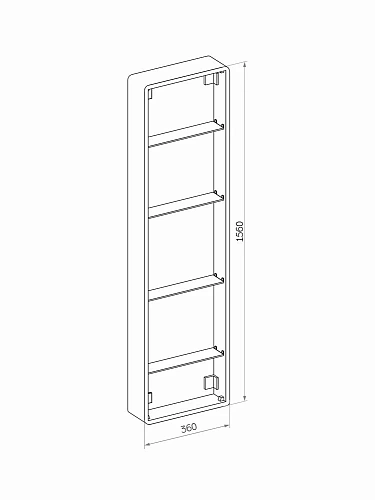 Шкаф-пенал Taliente CBled с LED-подсветкой, 40x18x160см, с розеткой TA-CBled-L40160 Шкаф-пенал Taliente CBled с LED-подсветкой, 40x18x160см, с розеткой TA-CBled-L40160