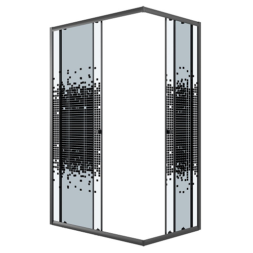 Душевой уголок Niagara Eco NG-1012-14QBLACK (120x80x190) прямоугольник, раздвиж, профиль черный, стекло мозаика (4мм) Душевой уголок Niagara Eco NG-1012-14QBLACK (120x80x190) прямоугольник, раздвиж, профиль черный, стекло мозаика (4мм)
