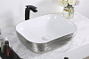 Картинка анонса товара «раковина gid d1302h131 53323 накладная белая / хром 50x40x14»