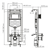 Инсталляция для унитаза WasserKRAFT Dinkel 58TLT.010.ME.PB01 с клавишей смыва черный Инсталляция для унитаза WasserKRAFT Dinkel 58TLT.010.ME.PB01 с клавишей смыва черный