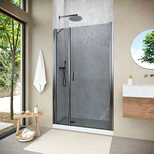 Душевая дверь Vegas-glass EP-F-2 NOVO h2000 160 11 07 R 1600 мм, профиль оружейная сталь, стекло графит Душевая дверь Vegas-glass EP-F-2 NOVO h2000 160 11 07 R 1600 мм, профиль оружейная сталь, стекло графит