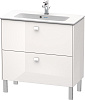 Картинка анонса товара «тумба под раковину duravit brioso br440702222 напольная 82 см белый глянцевый»