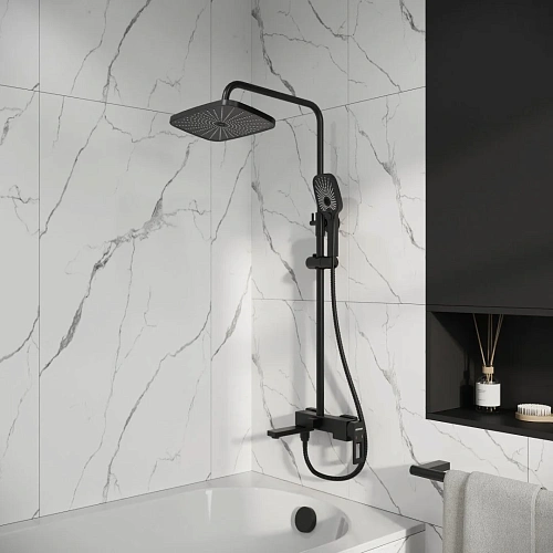 Душевая система GROSSMAN Pragma 500.K35.03.210 черный матовый Душевая система GROSSMAN Pragma 500.K35.03.210 черный матовый