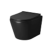 Унитаз подвесной GROSSMAN GR-4478BMS Fly 520x360x350 черный матовый безободковый с тонкой крышкой