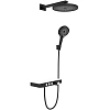 Душевая система BERGES MORANS 075004 с изливом и термостатом, черный матовый Душевая система BERGES MORANS 075004 с изливом и термостатом, черный матовый