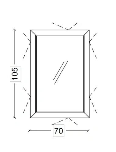 Зеркало Armadi Art Dolce 567-WW белый 105x70см Зеркало Armadi Art Dolce 567-WW белый 105x70см