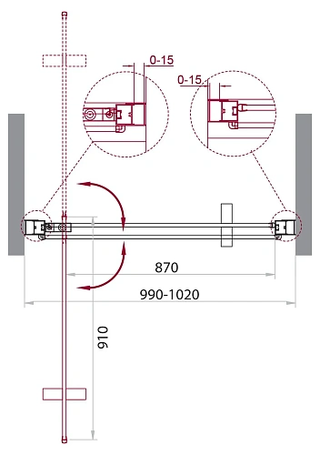 Душевая дверь BelBagno MARMI-B-1-100-C-Cr Душевая дверь BelBagno MARMI-B-1-100-C-Cr
