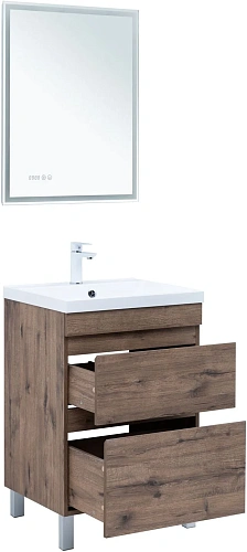 Тумба под раковину Aquanet Нота New 60 00344139 напольная, дуб веллингтон табак Тумба под раковину Aquanet Нота New 60 00344139 напольная, дуб веллингтон табак