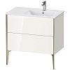 Картинка анонса товара «тумба под раковину duravit xviu xv44870b122 напольная 80 см белая глянцевый»