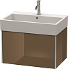 Картинка анонса товара «тумба под раковину duravit xsquare xs409406161 подвесная 68 см коричнево-оливковый глянцевый»