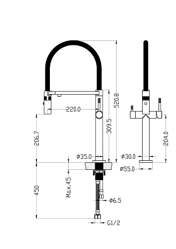 Смеситель для кухни Boheme Uno 115-BRB BRUSHED BRONZE c краном для питьевой воды Смеситель для кухни Boheme Uno 115-BRB BRUSHED BRONZE c краном для питьевой воды