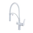 Смеситель для кухни Lemark Bronx LM3761MW с подключением к фильтру, белый/матовый Смеситель для кухни Lemark Bronx LM3761MW с подключением к фильтру, белый/матовый