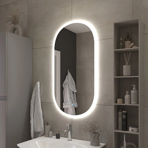 Зеркало CEZARES ELLISSE с подсветкой RGB и сенсорным выключателем CZR-SPC-ELS-500-950-RGB-TCH 500x950 Зеркало CEZARES ELLISSE с подсветкой RGB и сенсорным выключателем CZR-SPC-ELS-500-950-RGB-TCH 500x950