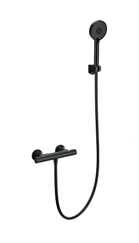 Смеситель для душа Wonzon & Woghand с термостатом, черный матовый (WW-B2005-A-MB) Смеситель для душа Wonzon & Woghand с термостатом, черный матовый (WW-B2005-A-MB)