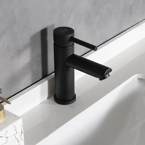 Смеситель для раковины Gid Berlin SS080-BM-K SS080BMK черный матовый Смеситель для раковины Gid Berlin SS080-BM-K SS080BMK черный матовый