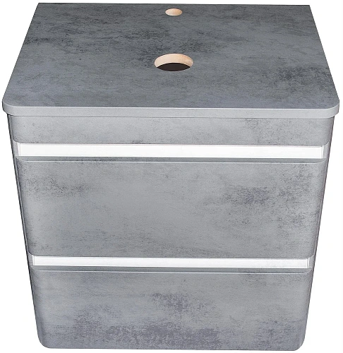 Тумба под раковину Style Line Атлантика 70, Люкс бетон темный, (2 ящ.), со столешницей МДФ, PLUS СС-00002282 Тумба под раковину Style Line Атлантика 70, Люкс бетон темный, (2 ящ.), со столешницей МДФ, PLUS СС-00002282