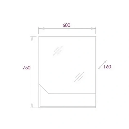 Зеркальный шкаф Onika ФРИДОМ 60.00 правый 206081 Зеркальный шкаф Onika ФРИДОМ 60.00 правый 206081