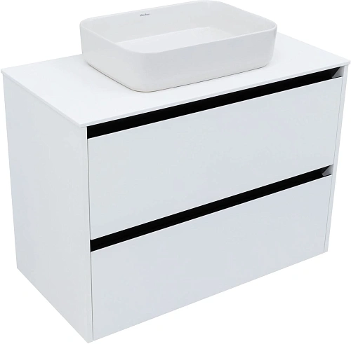 Тумба под раковину Allen Brau Activity 90 1.34005.WM белый матовый/черный брашированный Тумба под раковину Allen Brau Activity 90 1.34005.WM белый матовый/черный брашированный