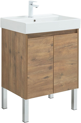 Тумба под раковину Aquanet Nova Lite 60 дуб рустикальный (2 дверцы) 00298849 Тумба под раковину Aquanet Nova Lite 60 дуб рустикальный (2 дверцы) 00298849