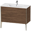Картинка анонса товара «тумба под раковину duravit xviu xv44830b121 напольная 101 см орех темный»