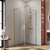 Душевой уголок CEZARES SLIDER-AH-1-90-80/90-C-BORO 80-90x90см стекло прозрачное, профиль брашированное золото Душевой уголок CEZARES SLIDER-AH-1-90-80/90-C-BORO 80-90x90см стекло прозрачное, профиль брашированное золото