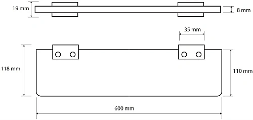 Полка Bemeta NERO 135002240 Полка Bemeta NERO 135002240