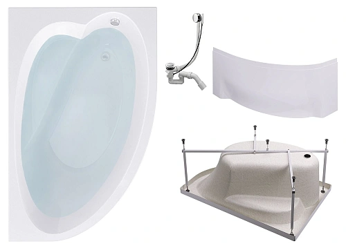 Акриловая ванна Timo IVA1595R 150x95x70 с каркасом, слив-переливом и фронтальной панелью Акриловая ванна Timo IVA1595R 150x95x70 с каркасом, слив-переливом и фронтальной панелью