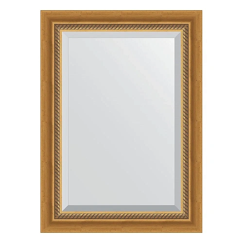 Зеркало в багетной раме Evoform Exclusive BY 3379 53 x 73 см, состаренное золото с плетением Зеркало в багетной раме Evoform Exclusive BY 3379 53 x 73 см, состаренное золото с плетением