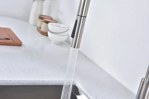 Смеситель для кухни Paulmark Senso брашированная сталь Se215180-BS Смеситель для кухни Paulmark Senso брашированная сталь Se215180-BS