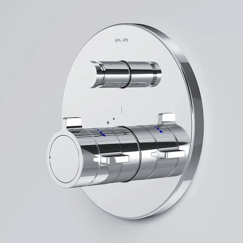 Смеситель для душа AM.PM X-Joy F85A45600 встраиваемый с термостатом на 2 потребителя, хром Смеситель для душа AM.PM X-Joy F85A45600 встраиваемый с термостатом на 2 потребителя, хром