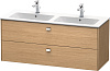 Картинка анонса товара «тумба под раковину duravit brioso br410501052 подвесная 129 см европейский дуб»