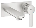 Смеситель для раковины GROHE Lineare New на 2 отверстия, вынос 149 мм, суперсталь (19409DC1) внешняя Смеситель для раковины GROHE Lineare New на 2 отверстия, вынос 149 мм, суперсталь (19409DC1) внешняя