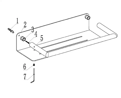 Полка ABBER Osten 316 AA1862BG золото брашированное Полка ABBER Osten 316 AA1862BG золото брашированное