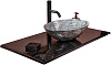 Картинка анонса товара «столешница armadi art 857-161-nm мрамор 161 см nero marquina»