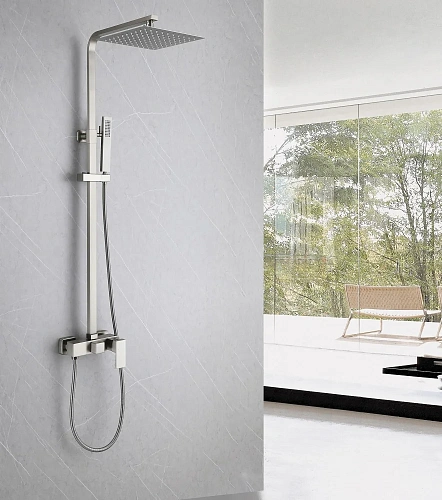 Душевая система ABBER Daheim AF8220SPL без излива, сатин Душевая система ABBER Daheim AF8220SPL без излива, сатин