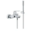 Смеситель для ванны GROHE Eurosmart Cosmopolitan с душевым гарнитуром, хром (32832000) Смеситель для ванны GROHE Eurosmart Cosmopolitan с душевым гарнитуром, хром (32832000)