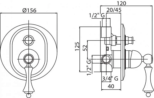 Смеситель для душа CEZARES MARGOT-VDIM-03/24-N Смеситель для душа CEZARES MARGOT-VDIM-03/24-N