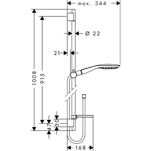 Душевой гарнитур Hansgrohe Raindance Select 150/Unica 27857400 Душевой гарнитур Hansgrohe Raindance Select 150/Unica 27857400