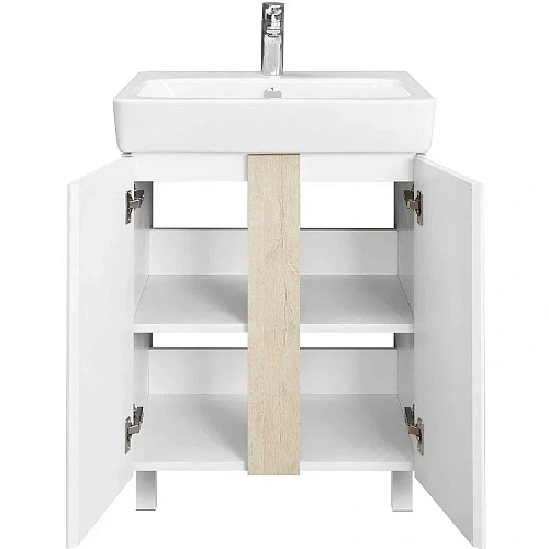 Тумба под раковину Aquaton Кантри 60 белый, дуб верона 1A257401AHB20 Тумба под раковину Aquaton Кантри 60 белый, дуб верона 1A257401AHB20