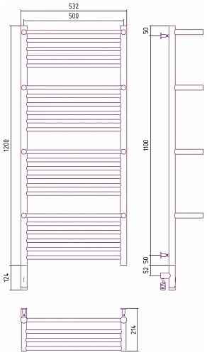 Полотенцесушитель электрический Сунержа Богема с 4 Полотенцедержательми 3.0 1200х500 / МЭМ левый 30- 30-5808-1250 Полотенцесушитель электрический Сунержа Богема с 4 Полотенцедержательми 3.0 1200х500 / МЭМ левый 30- 30-5808-1250