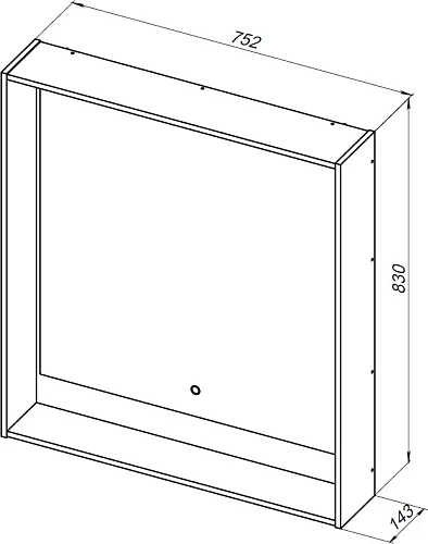 Зеркало Aquanet Милан 80 LED черный глянец 00306387 Зеркало Aquanet Милан 80 LED черный глянец 00306387