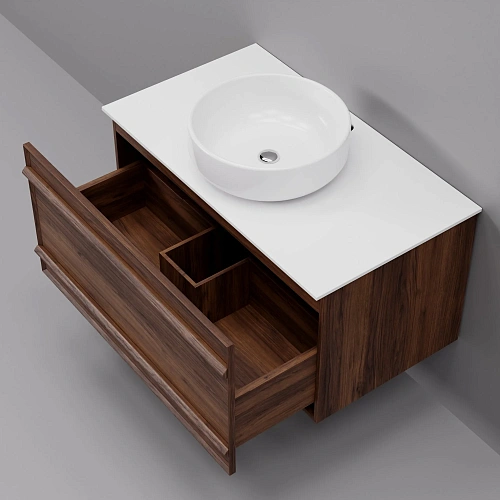 Тумба с раковиной ArtDecco Bridget 80 ABR08W22S300 черный орех Тумба с раковиной ArtDecco Bridget 80 ABR08W22S300 черный орех