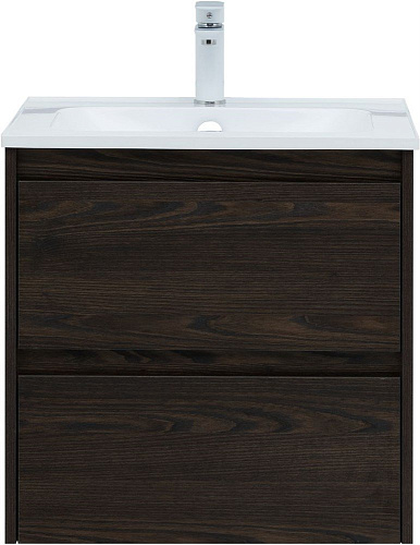 Тумба под раковину Aquanet Nova Lite 60 дуб черный (2 ящика) 00287894 Тумба под раковину Aquanet Nova Lite 60 дуб черный (2 ящика) 00287894